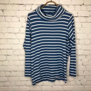 L.L Bean Striped Turtleneck Striped Shirt XL-Reg